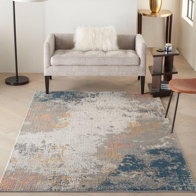 Rustic Tufted Brown/Blue Rug Longweave Rug Size: Rectangle 240 x 320cm on Productcaster.