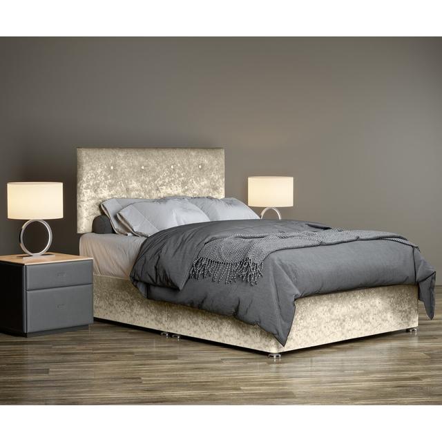 Taliesin Divan Bed Base 17 Stories Size: Super King (6'), Colour: Cream on Productcaster.