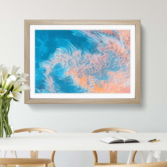 The Tide Is High in Abstract - Picture Frame Painting Print East Urban Home Frame Option: Oak, Size: 50cm H x 76cm W x 2cm D on Productcaster.