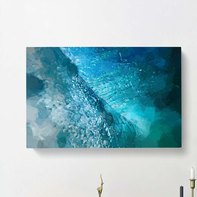 Beautiful Wave In Abstract - Wrapped Canvas Print East Urban Home Size: 60cm H x 91cm W x 3cm D on Productcaster.