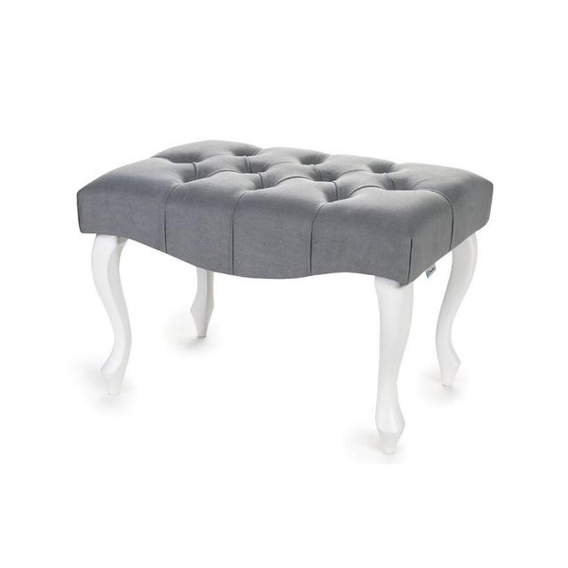 Upholstered Bench bench4home Colour: Grey/White, Size: H45 x W100 x D40cm on Productcaster.