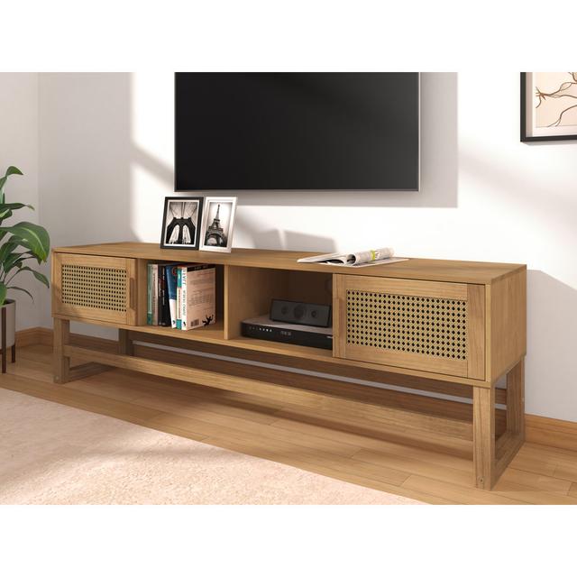 Divina TV Stand for TVs up to 70" Beachcrest Home Colour: Oak on Productcaster.