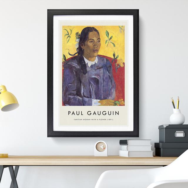 Seated Woman Vol.2 by Paul Gauguin - Picture Frame Graphic Art East Urban Home Size: 36cm H x 27cm W x 2cm D on Productcaster.