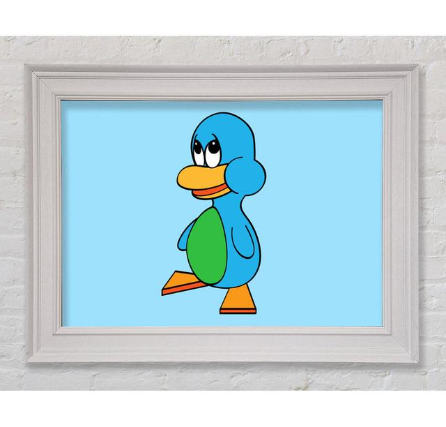 Sad Duck Framed Print Brayden Studio Size: 84.1cm H x 118.9cm W x 8cm D, Colour: White, Format: White Framed Paper on Productcaster.