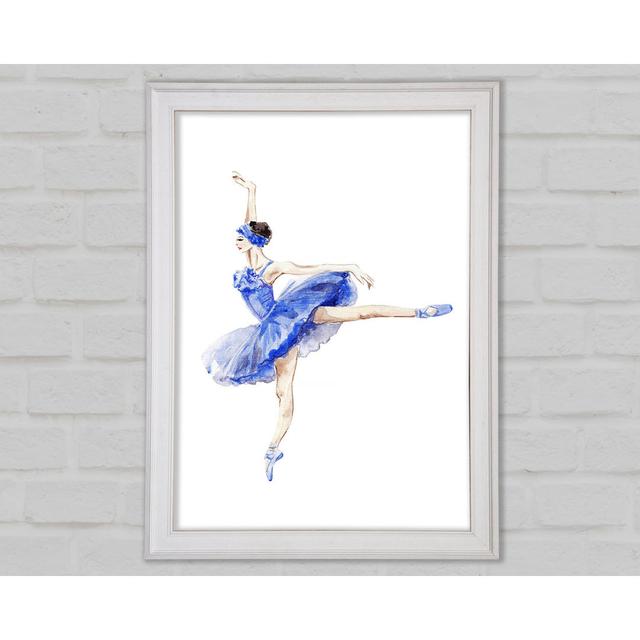 Blaue Ballerina 8 - Einzelner Bilderrahmen Kunstdrucke Mercer41 Größe: 59,7 cm H x 42 cm B x 1,5 cm T on Productcaster.