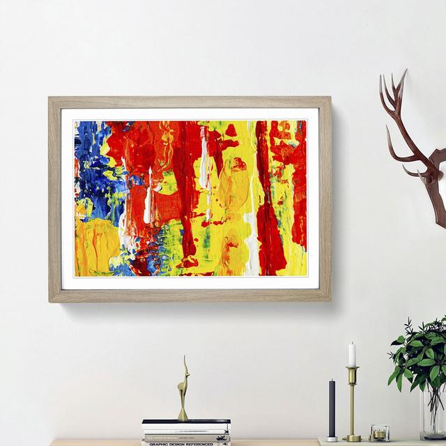 Abstract Art Painting Vol.95 by S.Johnson - Picture Frame Painting Print East Urban Home Size: 62cm H x 87cm W x 2cm D, Frame Option: Oak Framed on Productcaster.