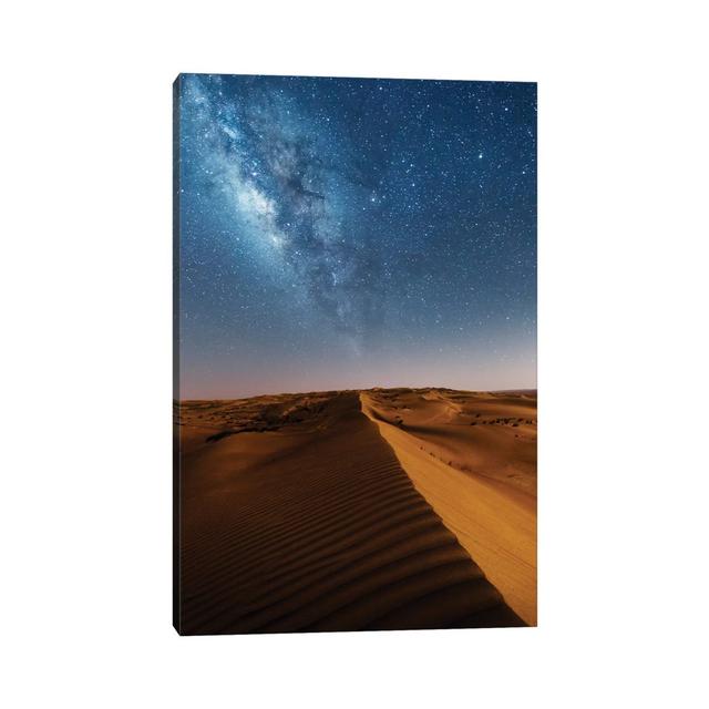 Milky Way and the Desert, Oman by Matteo Colombo - Wrapped Canvas Graphic Art Natur Pur Size: 66.04cm H x 45.72cm W x 3.81cm D on Productcaster.