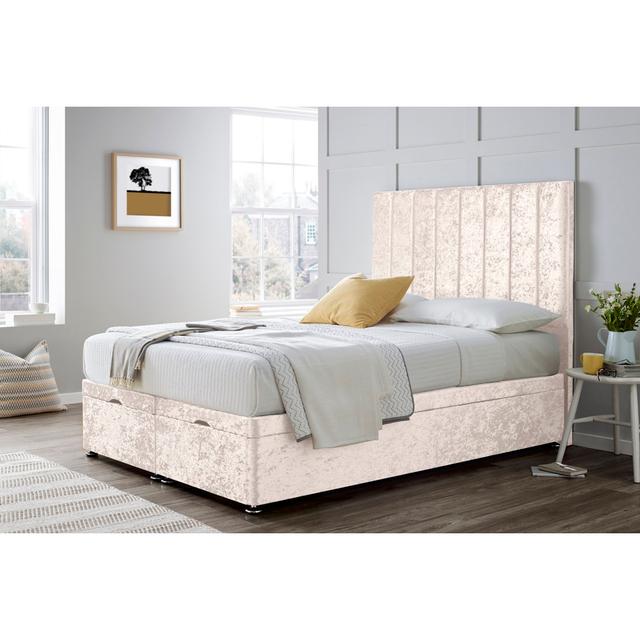 Divan Bed with 24" Headboard on Struts Wayfair Sleep Size: Double (4'6), Colour: Cream on Productcaster.