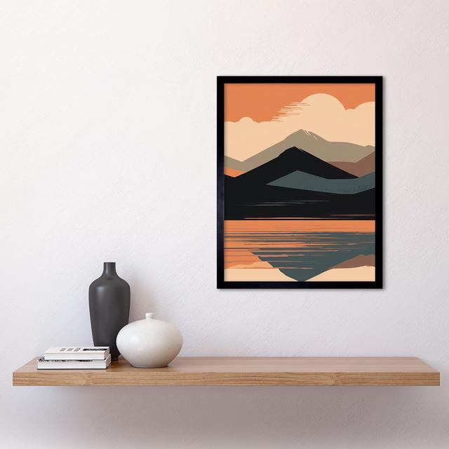 Lyden Mountain Hills Reflection In Lake Boho Landscape - Print Alpen Home on Productcaster.