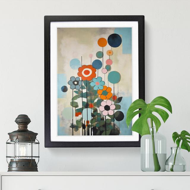 Flowers Bauhaus Vol.2 - Picture Frame Print Marlow Home Co. Format: Black Framed, Size: 46cm H x 34cm W x 2cm D on Productcaster.