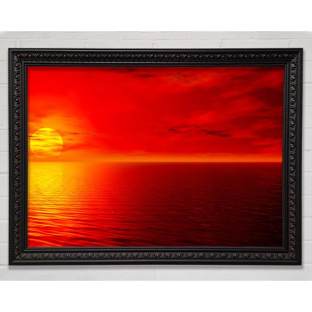 Orange Sunlit Ocean Framed Print Bright Star Size: 42cm H x 59.7cm W on Productcaster.