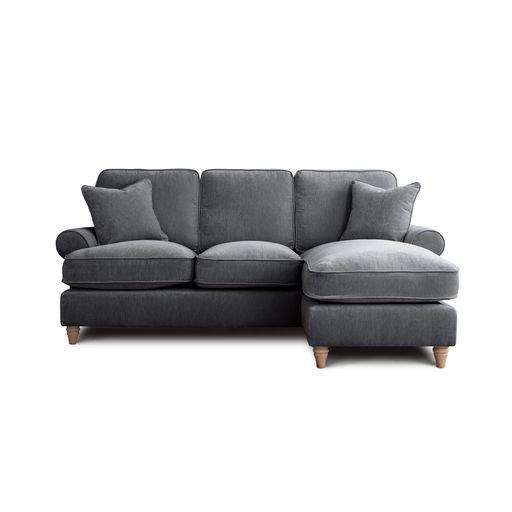 Longfellow Corner Chaise Sofa Three Posts Upholstery Colour: Charcoal, Orientation: Right Hand Facing on Productcaster.