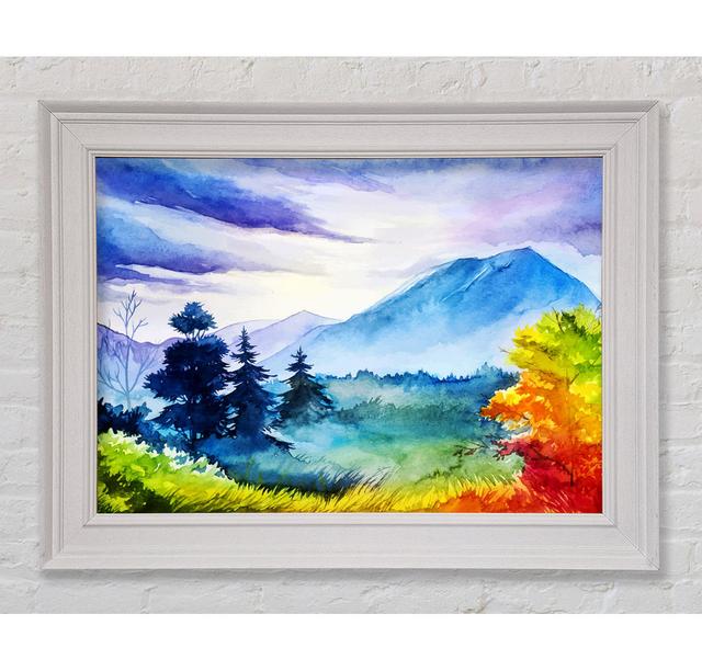 Autumn Mountain Trees Framed Print Union Rustic Size: 59.7cm H x 84.1cm W on Productcaster.