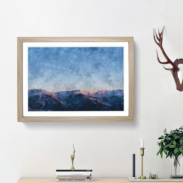 Mountain Horizon in France - Picture Frame Painting Print East Urban Home Frame Option: Oak Framed, Size: 62cm H x 87cm W x 2cm D on Productcaster.