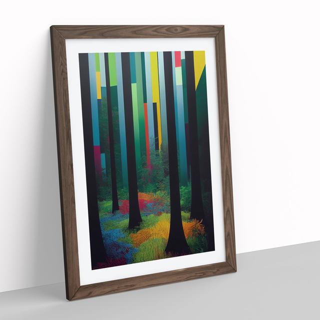 Artistic Forest No.3 Abstract - Picture Frame Graphic Art Alpen Home Frame Colour: Walnut Framed, Size: 34cm H x 25cm W x 2cm D on Productcaster.