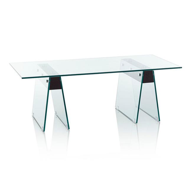 Ivy Bronx Modern Coffee Table with Tempered Glass and Solid Wood Insert on Productcaster.