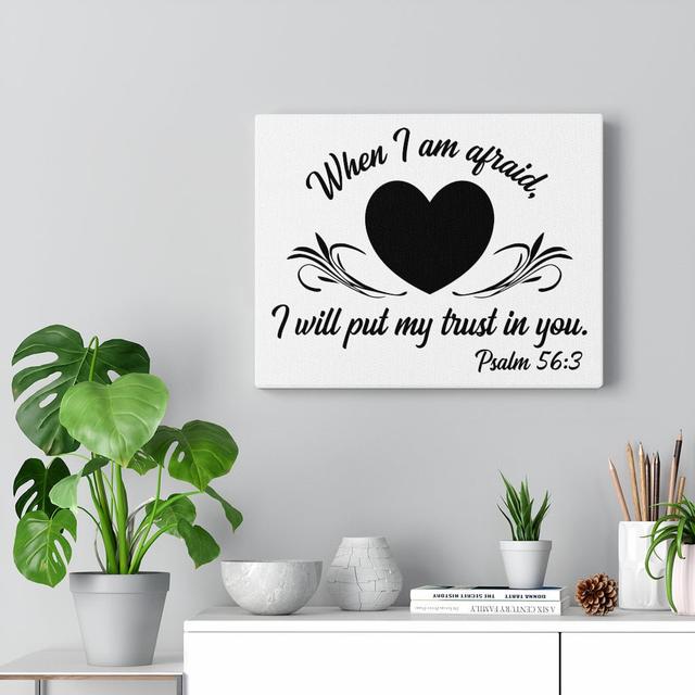 My Trust in You - Wrapped Canvas Typography Blue Elephant Size: 30cm H x 41cm W on Productcaster.