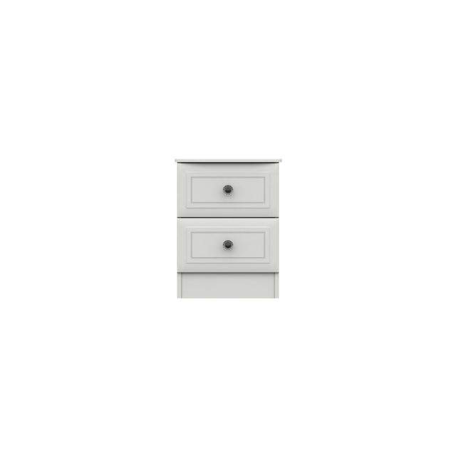 Warminster 2 Drawer Bedside Table August Grove Colour: White on Productcaster.