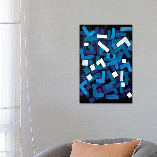 Blue Jazz by EnShape - Wrapped Canvas Print Metro Lane Size: 66.04cm H x 45.72cm W x 1.91cm D on Productcaster.