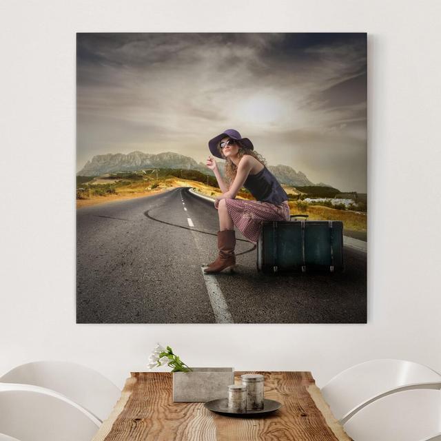 On the Road - Wrapped Canvas Graphic Art Union Rustic Size: 70cm H x 70cm W on Productcaster.