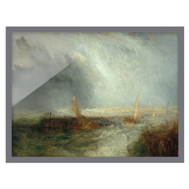 Ostend by William Turner - Picture Frame Graphic Art Rosalind Wheeler Size: 40cm H x 55cm W x 2cm D, Frame Option: Grey Framed on Productcaster.