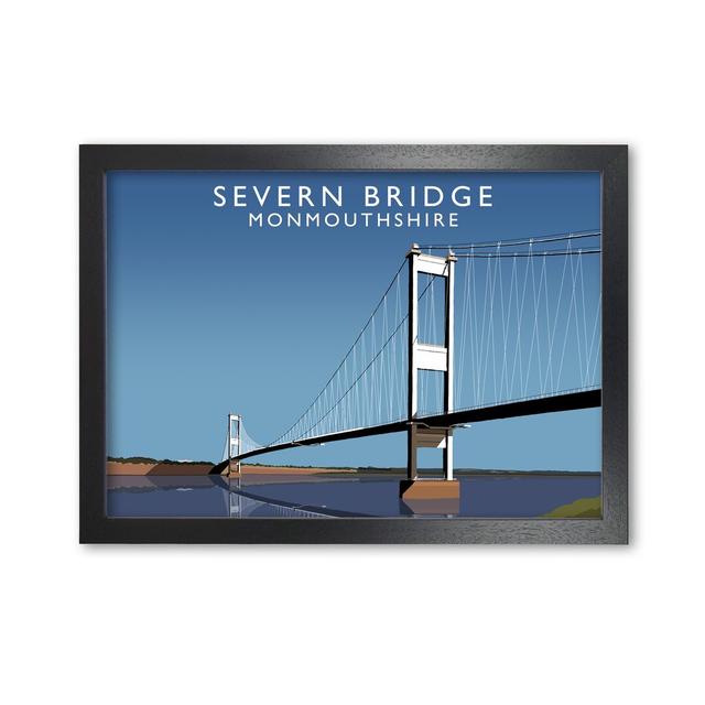 Severn Bridge Monmouthshire by Richard O'Neill - Graphic Art Print on Paper 17 Stories Size: 42cm H x 59.4cm W x 3cm D, Format: Black Framed on Productcaster.