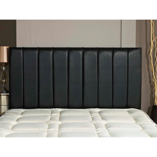 Upholstered Headboard 17 Stories Size: Double (4'6), Upholstery: Black on Productcaster.