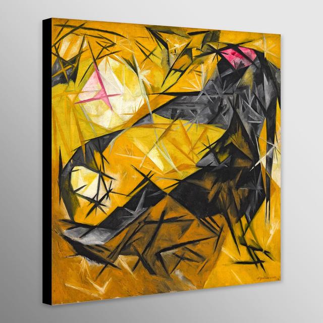 Cats - Abstract - Rose Black And Yellow By Natalia Goncharova - Canvas Wall Art Framed Print - Various Sizes Ivy Bronx on Productcaster.