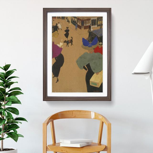 Street Scene in Paris by Felix Vallotton - Picture Frame Painting East Urban Home Frame Option: Walnut Framed, Size: 65cm H x 48cm W x 2cm D on Productcaster.