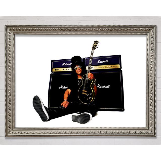 Slash Marshall Amps Framed Print Bright Star Size: 100cm H x 141.4cm W on Productcaster.