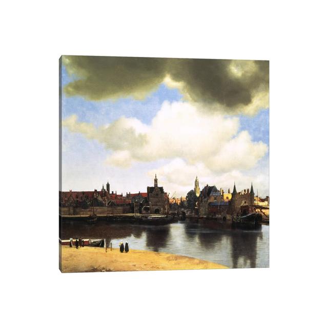 View of Delft, C.1660-61 by Johannes Vermeer - Wrapped Canvas Painting ClassicLiving Size: 66.04cm H x 66.04cm W x 1.905cm D on Productcaster.