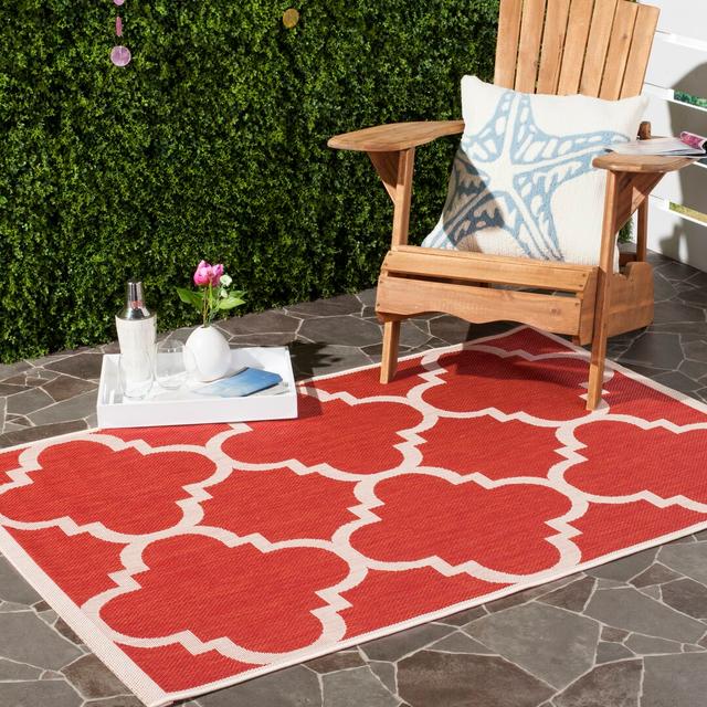 Joyner Geometric Hand Woven Red Area Rug Ophelia & Co. Rug Size: Rectangle 200 x 300cm on Productcaster.