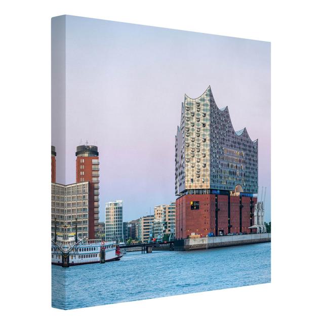 Elbphilharmonie Hamburg by Jan Becke Photograph Ebern Designs Size: 40cm H x 40cm W, Format: Recycled Canvas 330g/m² on Productcaster.