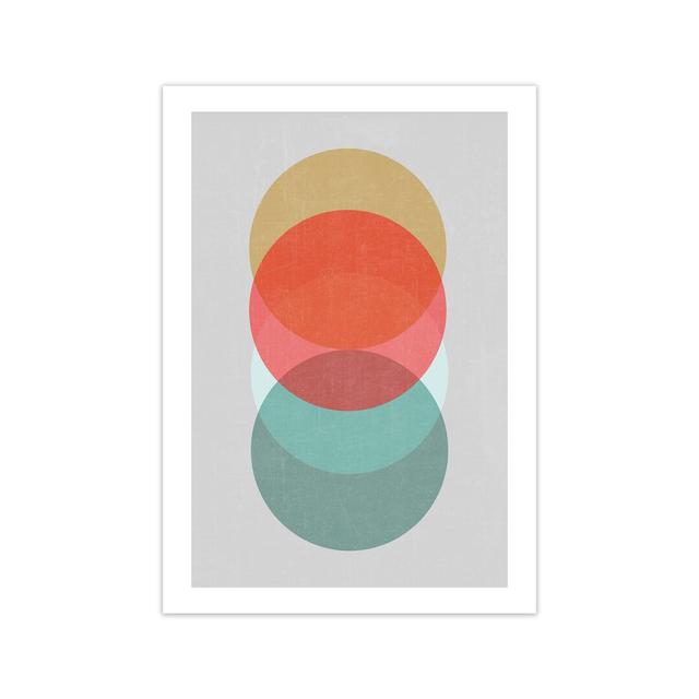 Mid Century Shapes In Scandi Colours A - Print Norden Home Frame Option: No Frame, Size: 59cm H x 42cm W x 1cm D on Productcaster.