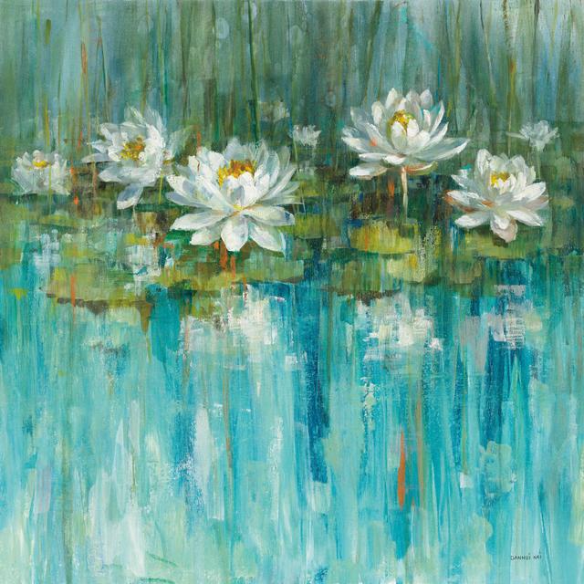 Water Lily Pond V2 Crop by Danhui Nai - Wrapped Canvas Art Prints ClassicLiving Size: 30cm H x 46cm W x 3.8cm D on Productcaster.