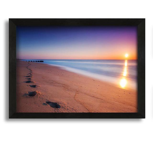 Walk Of Love Framed Print Highland Dunes Size: 30cm H x 42cm W x 10cm D, Format: Black Framed Canvas on Productcaster.