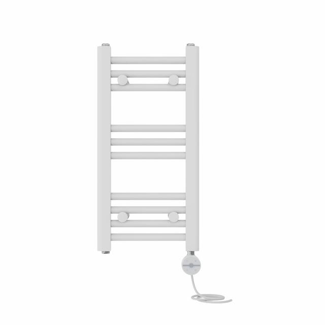 Didama Straight Towel Rail Heated Towel Rails Belfry Heating Size: 60cm H x 30cm W x 3cm D, Finish: White on Productcaster.