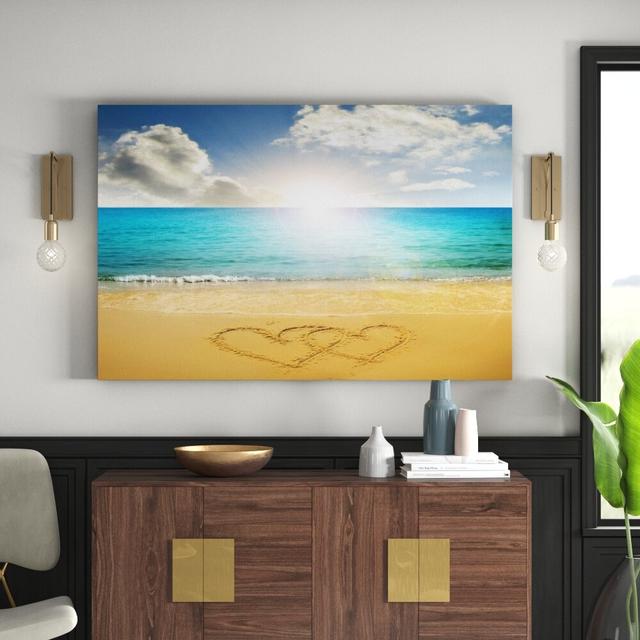 "Hearts Linked" Framed Photographic Print on Wrapped Canvas East Urban Home Size: 101 cm H x 152 cm W x 3.81 cm D on Productcaster.