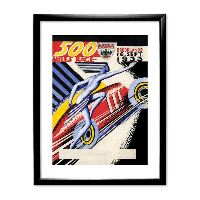 Silverstone 500 Miles Race Brooklands, 1935 Framed Vintage Advertisement East Urban Home Frame Colour: Black on Productcaster.