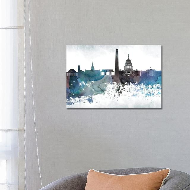 Washington Bluish Skylines - Wrapped Canvas Print Brayden Studio Size: 45.72cm H x 66.04cm W on Productcaster.