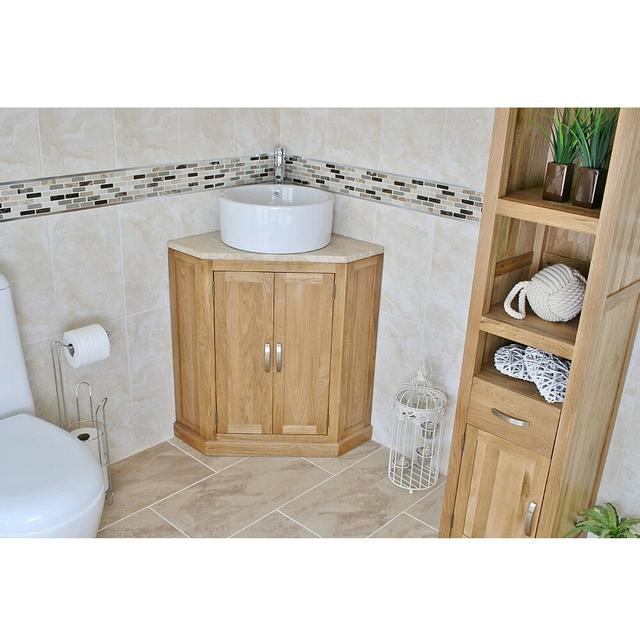 Leticia 550mm Single Bathroom Vanity with Vessel Ceramic Basin August Grove on Productcaster.