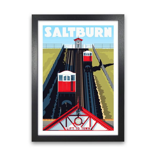 Saltburn 2 by Richard O'Neill - Graphic Art Corrigan Studio Size: 88cm H x 64cm W x 3cm D, Format: Black Framed on Productcaster.