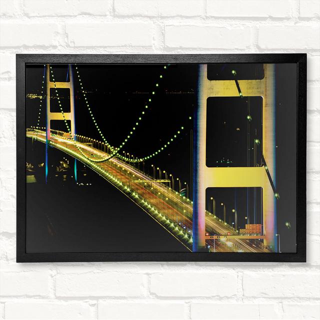 San Francisco Bridge Close-up - Closed Corner Frame Art Prints on Wood Latitude Run Size: 59.7cm H x 84.1cm W on Productcaster.