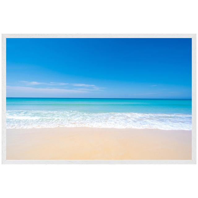 Damron Nature Landscape View of Beautiful Tropical Beach and Sea in Sunny Day - Single Picture Frame Art Prints House of Hampton Size: 51cm H x 76cm W on Productcaster.