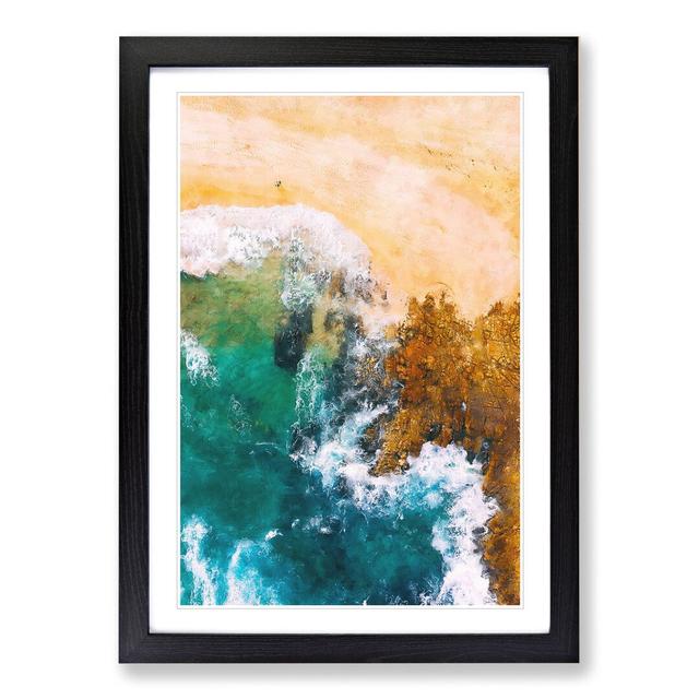 Ocean Beach in Australia - Picture Frame Graphic Art East Urban Home Frame Option: Black Framed, Size: 65cm H x 48cm W x 2cm D on Productcaster.