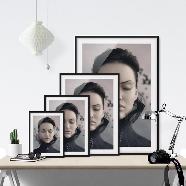 Portrait of a Crying Woman Framed Photographic Art Print East Urban Home Frame Options: Matt black, Size: 100 cm H x 70 cm W on Productcaster.