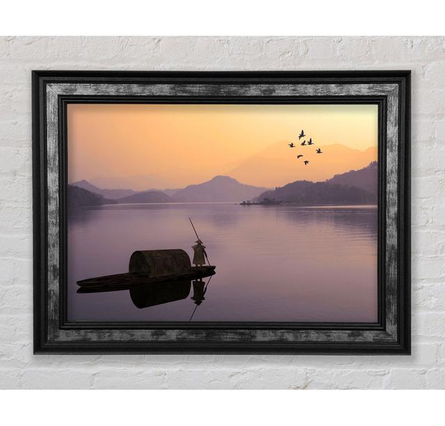 Chinese Fisherman At Dusk - Single Picture Frame Art Prints Bright Star Size: 100cm H x 141.4cm W on Productcaster.