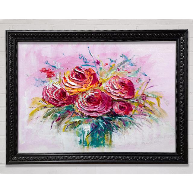 Hand Painted Flowers - Single Picture Frame Art Prints Ophelia & Co. Size: 100cm H x 141.4cm W on Productcaster.