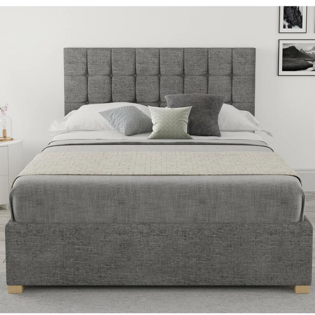 Chevalier Upholstered Ottoman Bed Zipcode Design Size: Double (4'6), Colour: Charcoal on Productcaster.