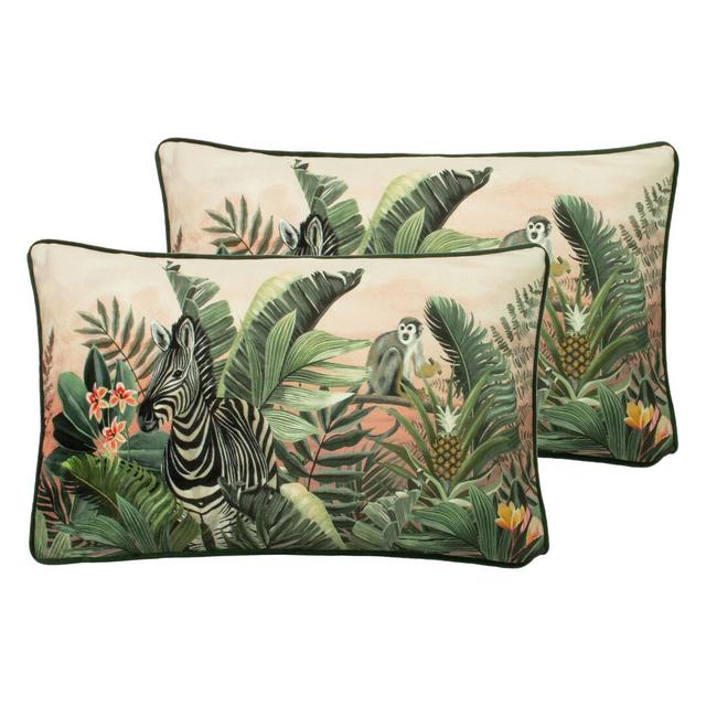 Sheraton Floral Square Scatter Cushion with Filling (Set of 2) Pergo Classics Fill Material: Feather on Productcaster.